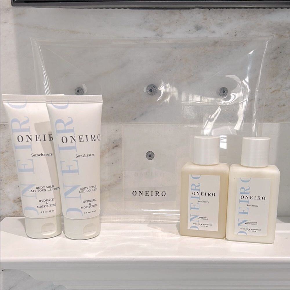 Oneiro Sunchasers Bath & Body Gift Set NWT Hair Skin Travel Kit